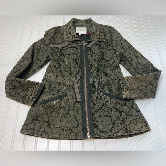 Anthropologie Hei Hei Utility Military Jacket Full Zip Women Small - Picture 1 of 4